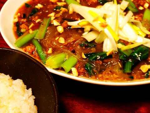 青梗菜の麻婆春雨〜楽々手づくり〜